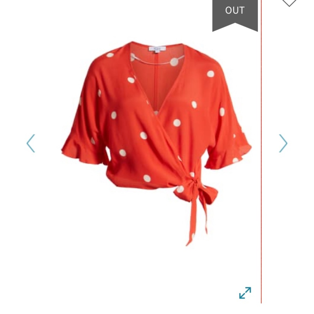 NWOT Rails Dot Print Wrap Top (Small) - Picture 3 of 8